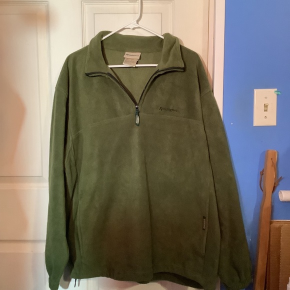 Men’s Remington Clothing Olive Green Fleece 1/4 Zip Sweater Size L - Picture 2 of 16